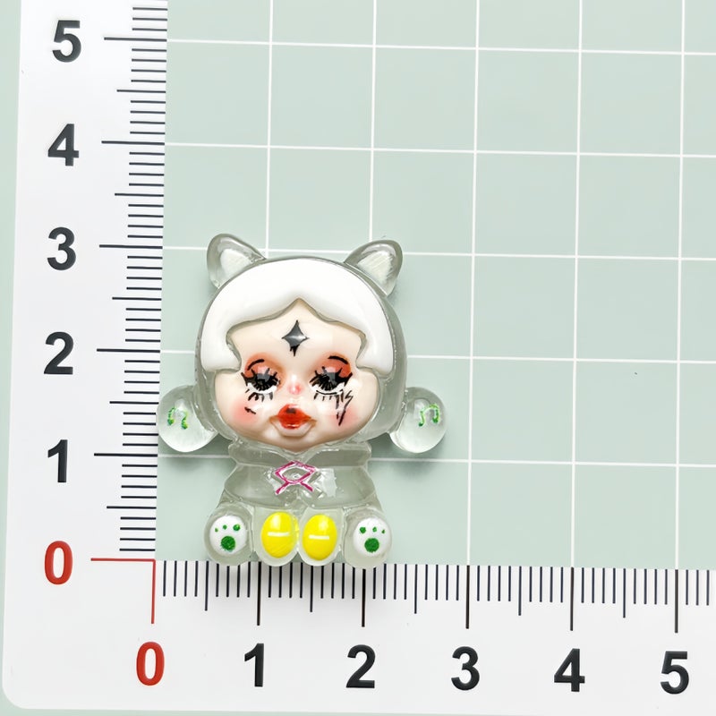 Luminous Sitting Jasmine Girl Resin Accessories Diy Handmade Hairpin Shoe Buckle Mobile Phone Case Sticker Sale - Image 1